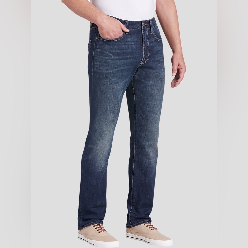 Lucky Brand Athletic Fit Men's Blue Jeans, 33x36